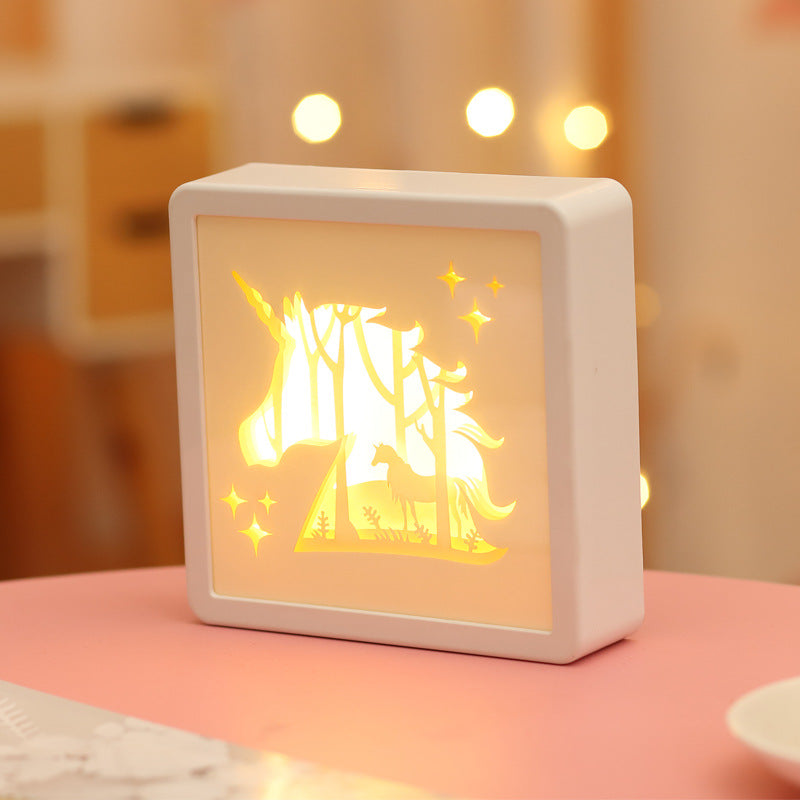 Creative 3D Paper Carving Lamp Finished DIY