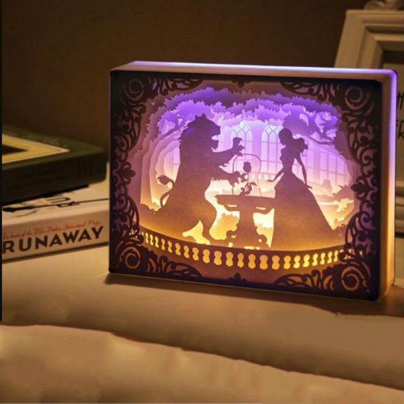 Creative 3D Hollow Paper-cut Light And Shadow  Carving Lamp