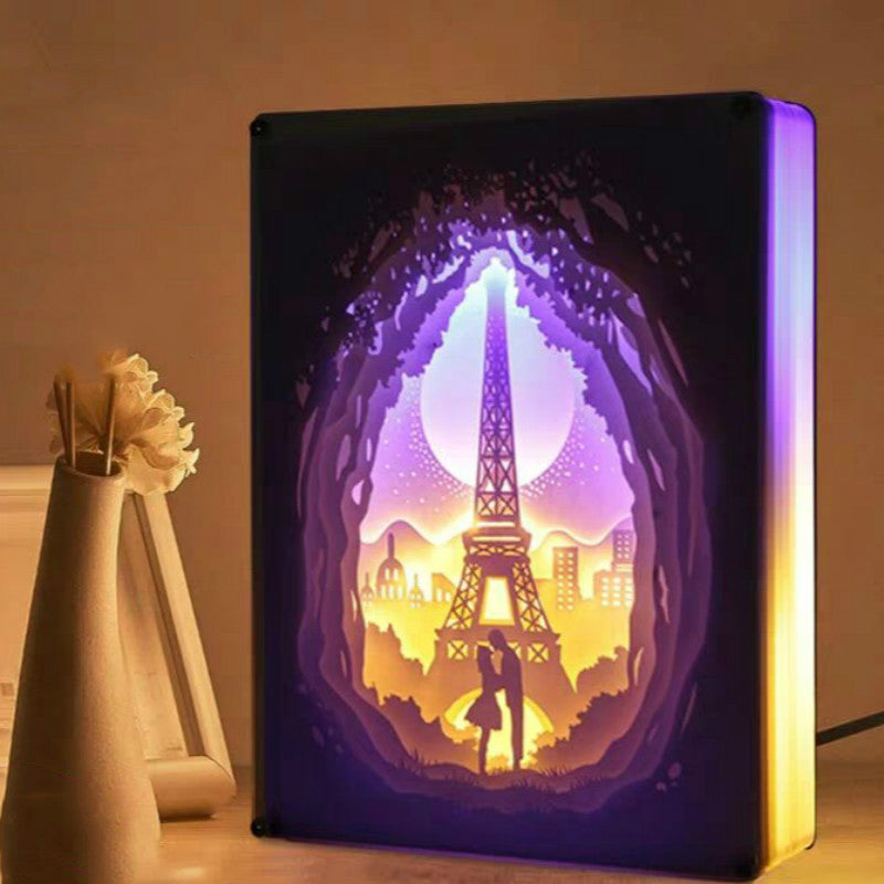 Creative 3D Hollow Paper-cut Light And Shadow  Carving Lamp