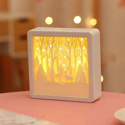 Creative 3D Paper Carving Lamp Finished DIY